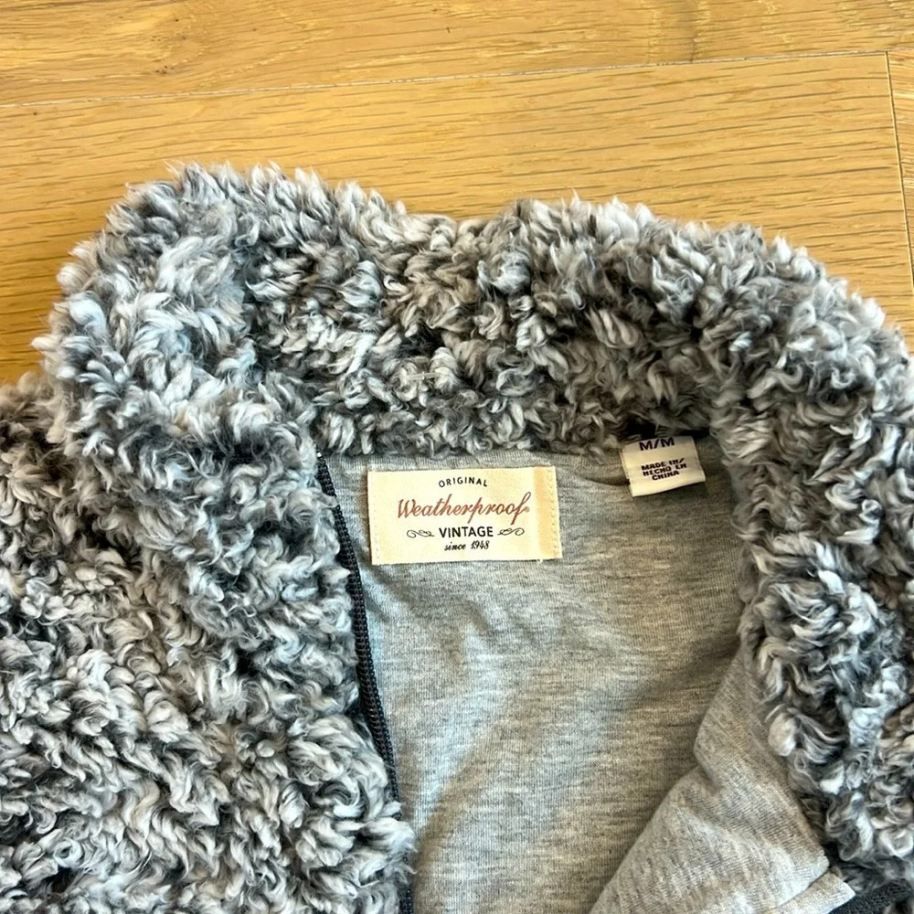 Women’s Sherpa Jacket Quarter Zip Teddy Fuzzy Cozy Soft Loungewear Outerwear - Picture 4 of 5